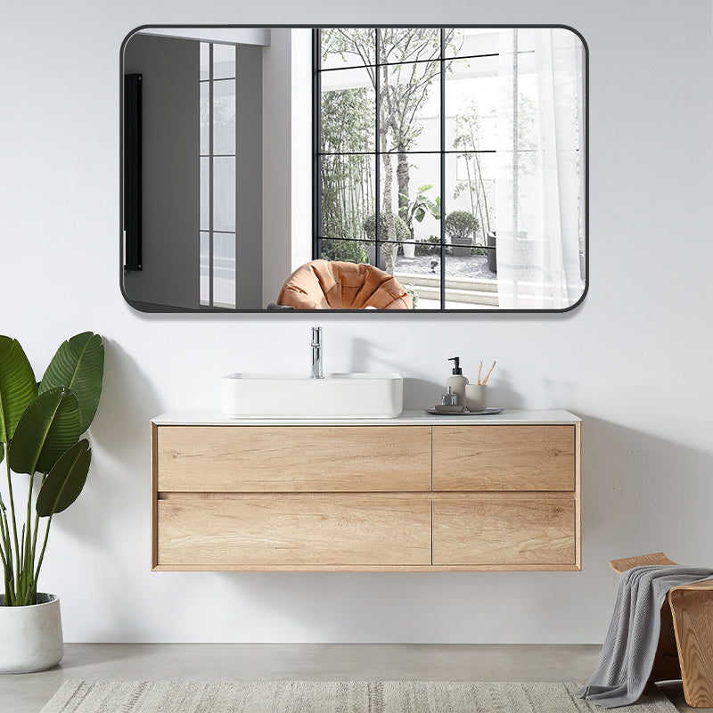 Custom Black Designer Espelho Espejo Inteligente Espejos Bath Vanity Makeup Washroom Glass Cosmetic Mirrors Wall Bathroom Mirror