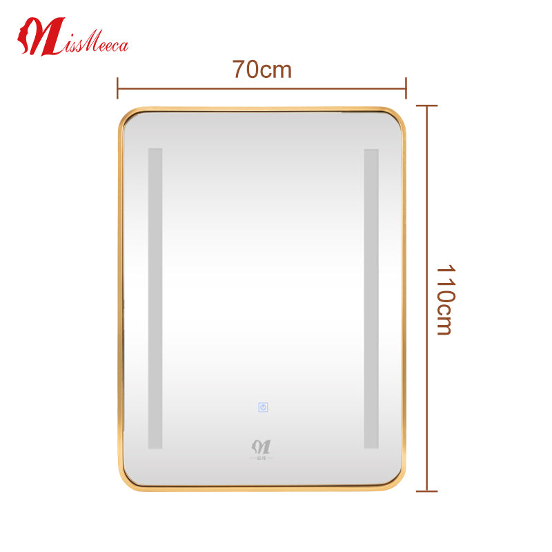 Modern Square Mirror Anti-fog Bathroom Mirror with Led Light