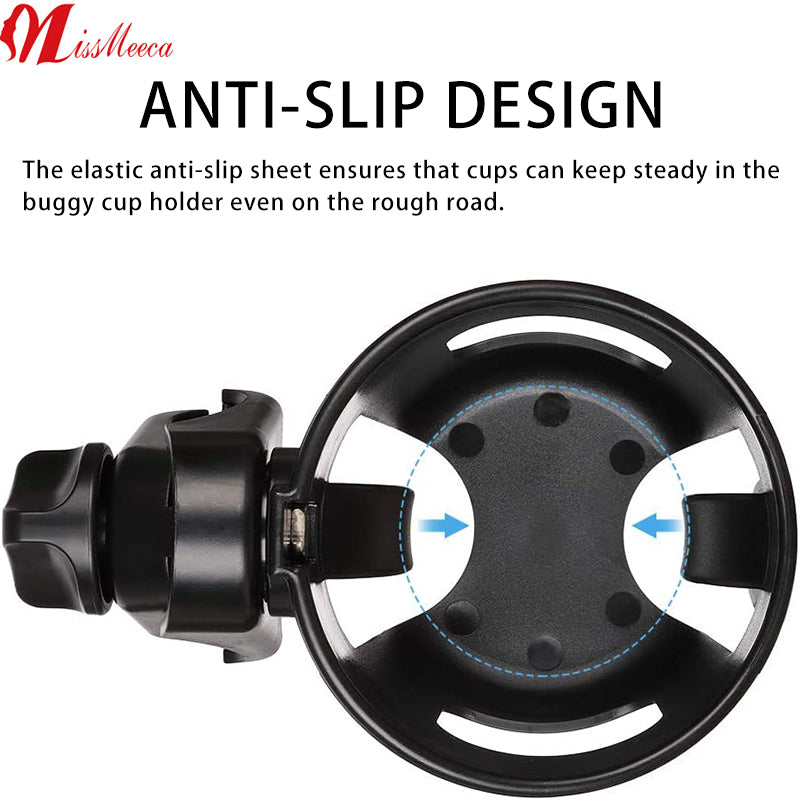 Missmeeca Stroller cup holder Portable ABS material car cup holder Adjustable Universal cup holder stroller