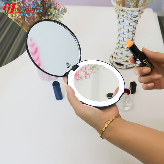 Hot Sale Travel Makeup double-sided Folding Mirrormiroir de maquillage