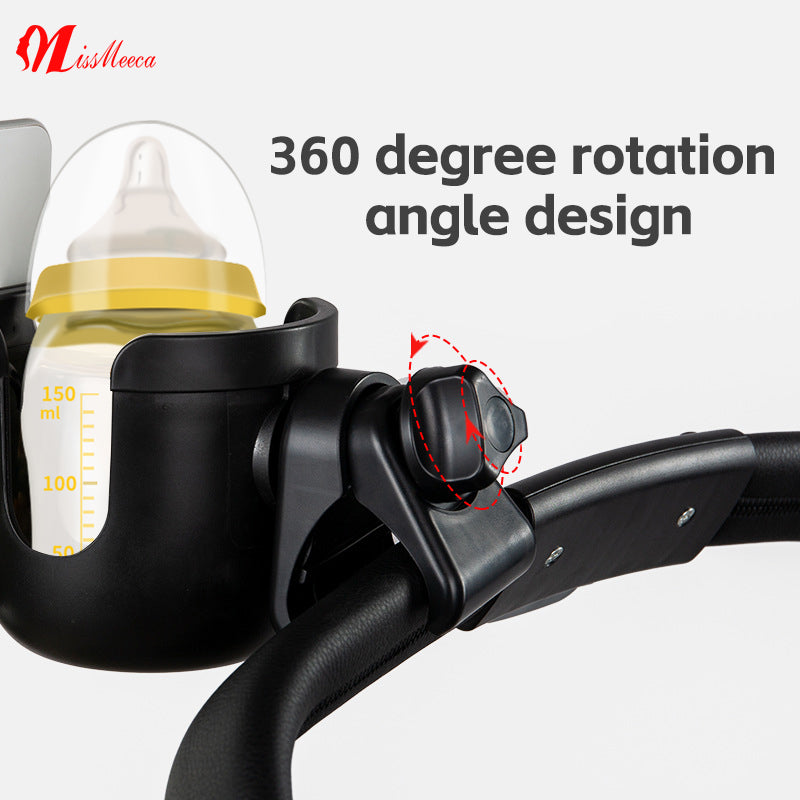 New Design Cup Holder for Baby Stroller Universal Bottle Drink Holder Pram Wheelchair Cup Holder with Phone Slot