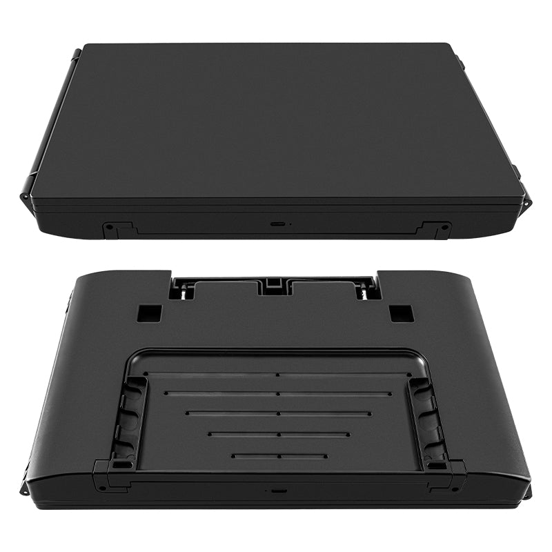 Tri-Fold Mirror Base, Back View With Mounting Slots
