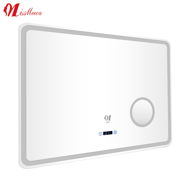 Modern decor wall led bathroom mirror with light smart  3 time manifying mirror manufacturer