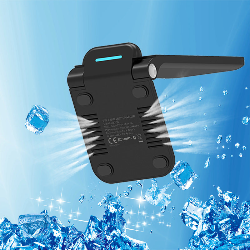 Small Vanity Make Up Mirror Wireless Charge Phone Foldable Mirror Adjustable Height