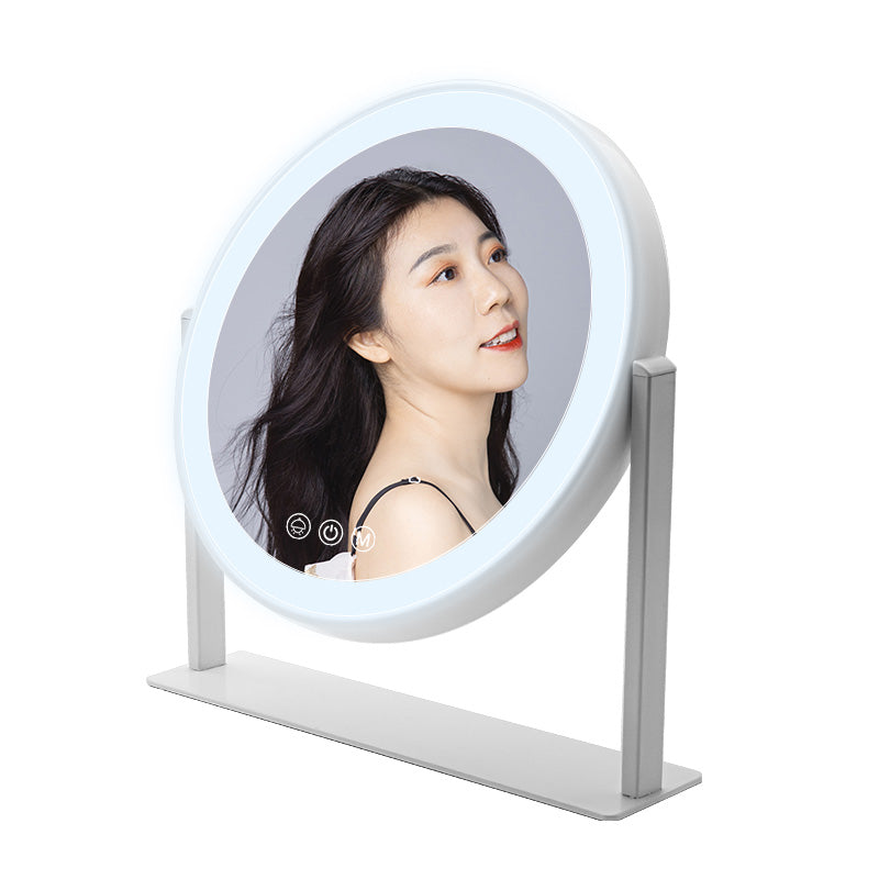 LED ring selfie Lighted Makeup Mirror with Power Locking Suction Cup