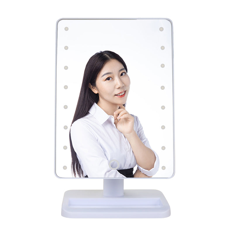 180 Degree Rotation Smart Sensor Switch Portable Tabletop Vanity Mirror