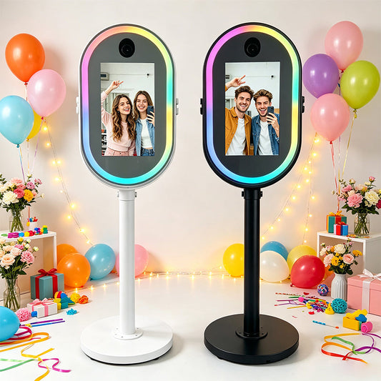 Oval Magic Mirror Photo Booth: Elevate Your Event Rental Inventory With A Premium Curved Selfie Experience