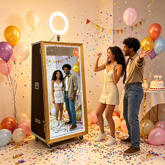 Interactive Mirror Photo Station: All-in-One Instant Shooting, Preview & Print Solution for Modern Events