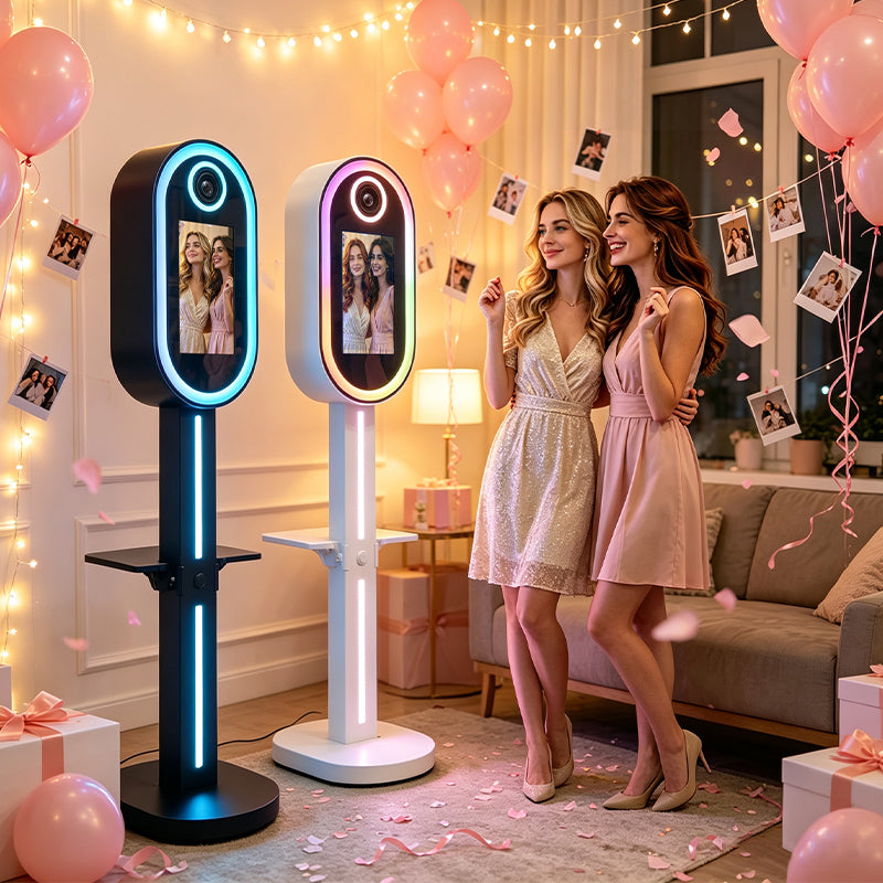 15.6" Magic Mirror Photo Booth WSK-15.6 | Touch Screen Selfie Photobooth i5 Mini PC Win11 with Flight Case for Wedding & Events