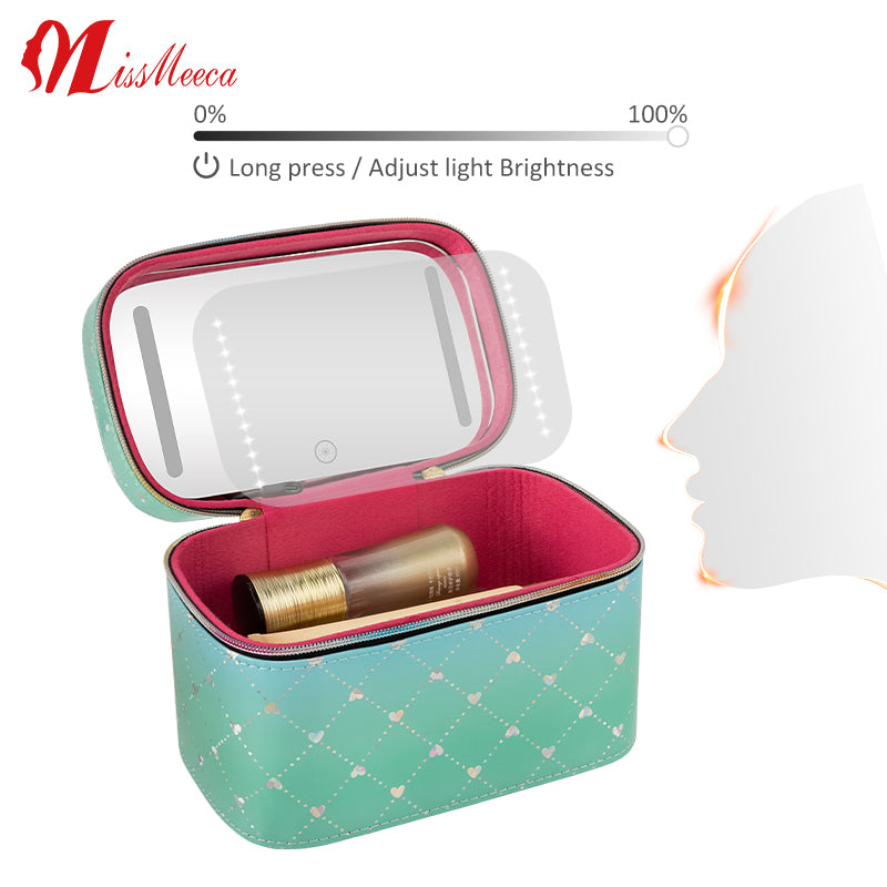 Designer Pocket Espejo Decorativo Espejo Con Luz Led Cosmetic Case