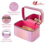 Led Cosmetic Case With Mirrors Sets Professional Lighted Makeup Bag Mirror