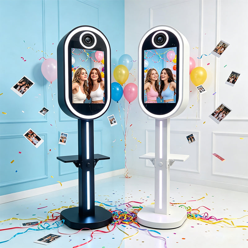 15.6" Magic Mirror Photo Booth WSK-15.6 | Touch Screen Selfie Photobooth i5 Mini PC Win11 with Flight Case for Wedding & Events
