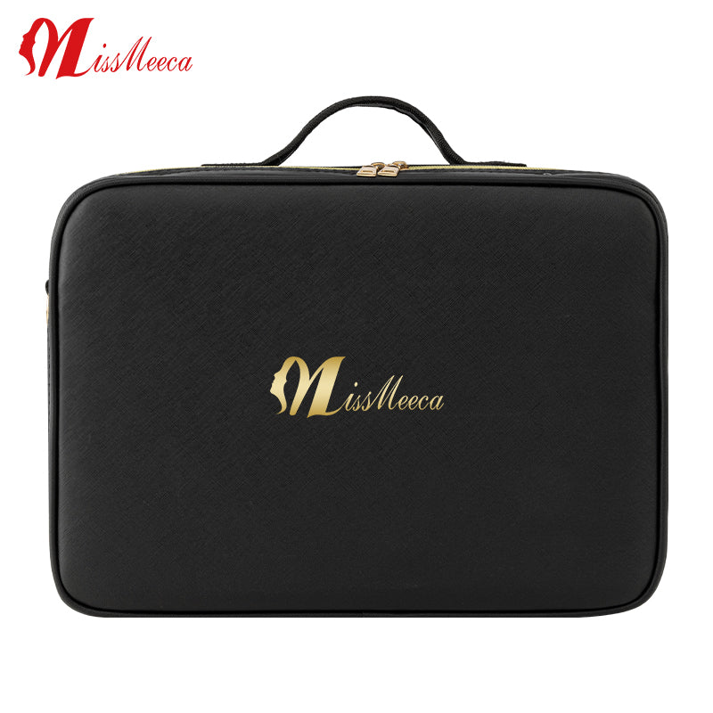 Portable Makeup Case Bag Mirror Led Light Beauty Case Travel Waterproof Make Up Bag Mirror