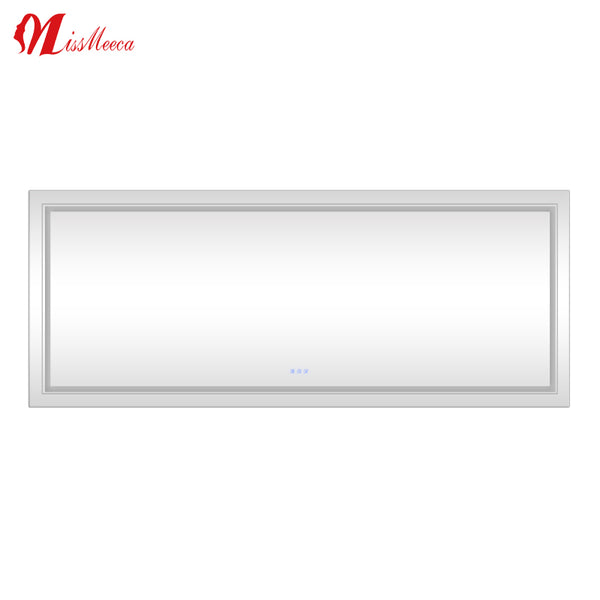 LED Bathroom Mirror with Lights Backlit Vanity Mirror Large Wall Mounted Dimmable Smart Mirror