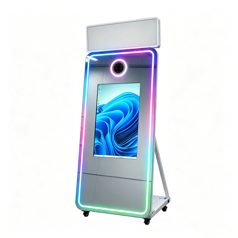 70 Inch Magic Mirror Photo Booth | 32" Touch Screen Mirror Selfie Station for Wedding, Party, Event Rental