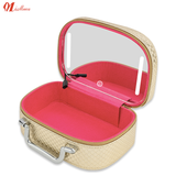 Big Beauty  Led Cosmetic Case With Mirrors Sets Professional Lighted Makeup Bag Mirror