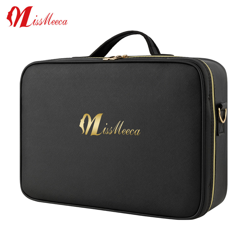 Portable Makeup Case Bag Mirror Led Light Beauty Case Travel Waterproof Make Up Bag Mirror