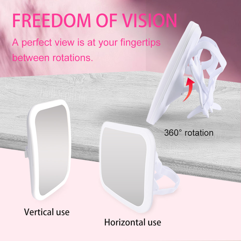 360 Degree Rotation Mirror Showing Vertical And Horizontal Use Options 