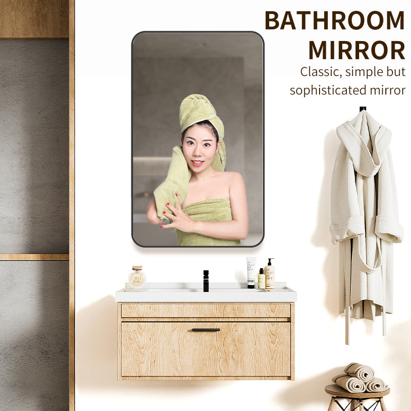 Custom Black Designer Espelho Espejo Inteligente Espejos Bath Vanity Makeup Washroom Glass Cosmetic Mirrors Wall Bathroom Mirror