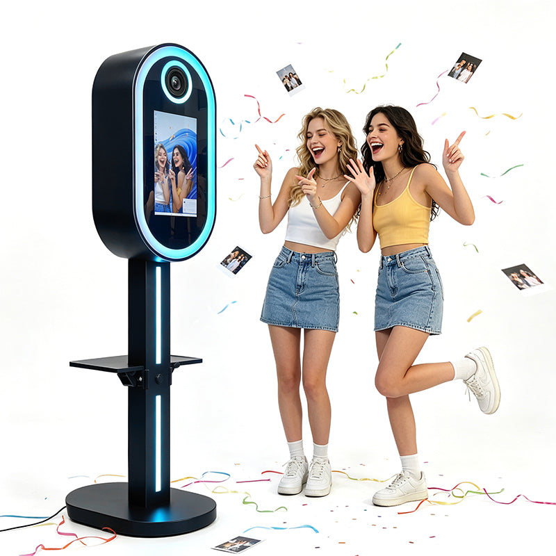 15.6" Magic Mirror Photo Booth WSK-15.6 | Touch Screen Selfie Photobooth i5 Mini PC Win11 with Flight Case for Wedding & Events