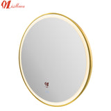 Wholesale smart touch LED light bathroom makeup smart round glass mirror