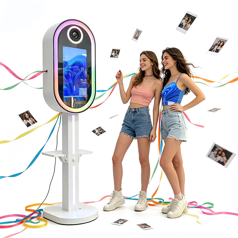 15.6" Magic Mirror Photo Booth WSK-15.6 | Touch Screen Selfie Photobooth i5 Mini PC Win11 with Flight Case for Wedding & Events