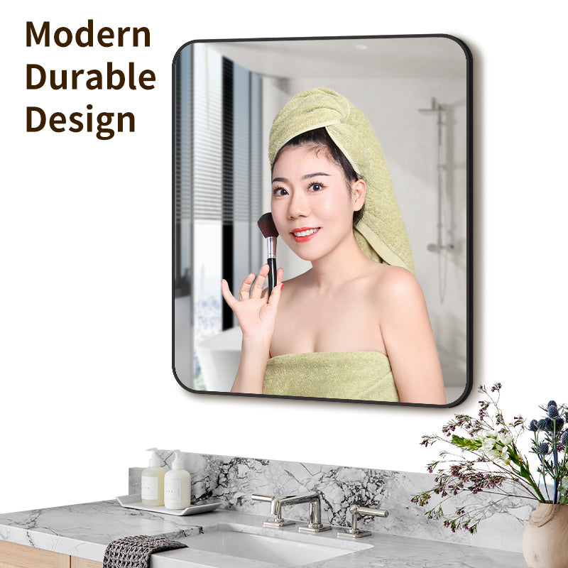 Custom Black Designer Espelho Espejo Inteligente Espejos Bath Vanity Makeup Washroom Glass Cosmetic Mirrors Wall Bathroom Mirror