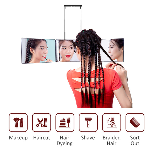 3 Way 360 Mirror - Smart LED Lighted Makeup Mirror with Trifold Design