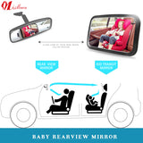 Missmeeca Espejo Coche Bebe Rearview Mirror Car Seat Detachable afety Rearview Mirror Stroller Baby Car Seat Mirror
