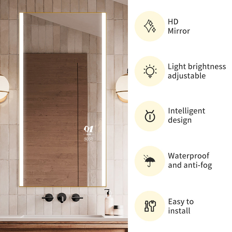 Bathroom Mirrors With Waterproof Ip65 Touch Sensor Mirrors Cosmetic Makeup Android Smart Mirror