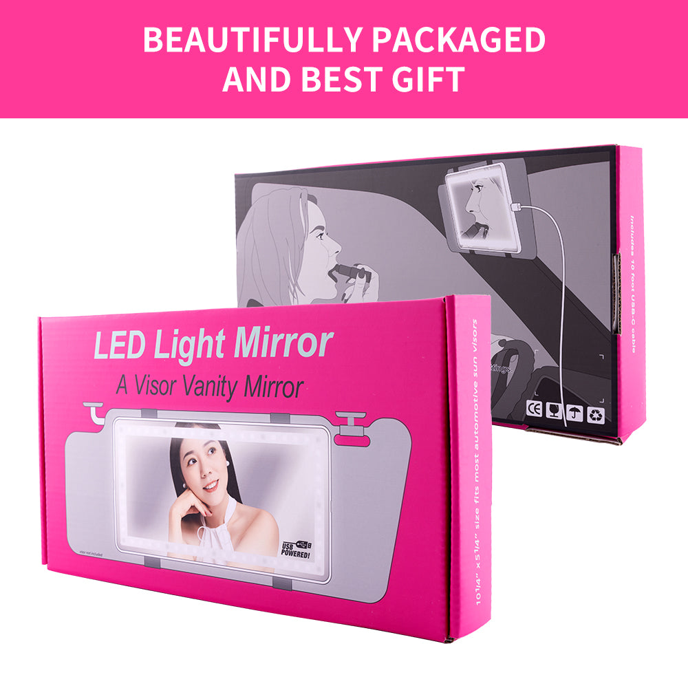 In-Stock USA Warehouse Fast Shipping 3-Color Adjustable Brightness LED Vanity Mirror Rearview With Lights