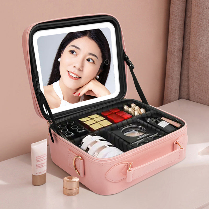 Comsmetic make up mirror with storage bag