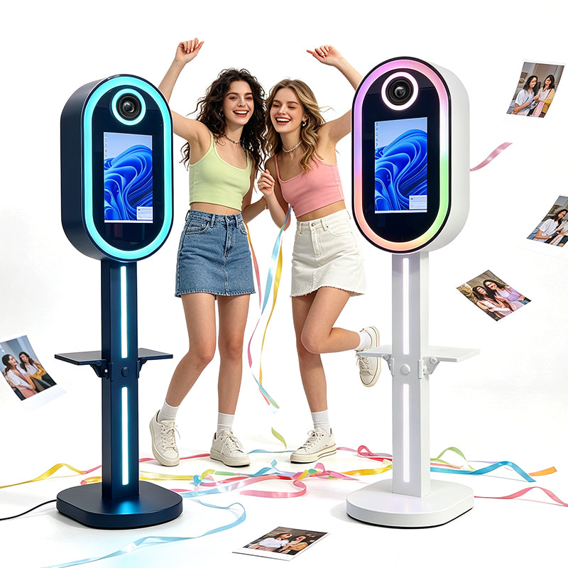 15.6" Magic Mirror Photo Booth WSK-15.6 | Touch Screen Selfie Photobooth i5 Mini PC Win11 with Flight Case for Wedding & Events