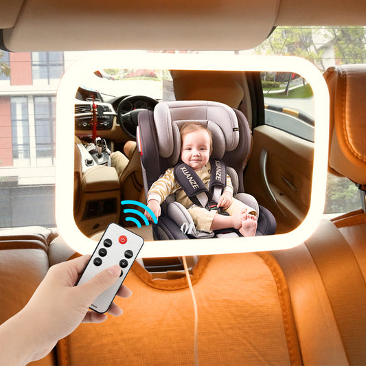 360 degree panoramic acrylic convex mirror with remote control mirror LED baby car mirror