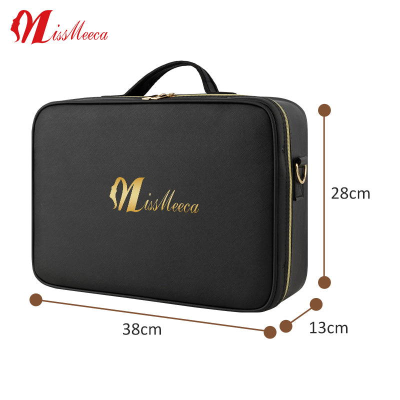 Portable Makeup Case Bag Mirror Led Light Beauty Case Travel Waterproof Make Up Bag Mirror