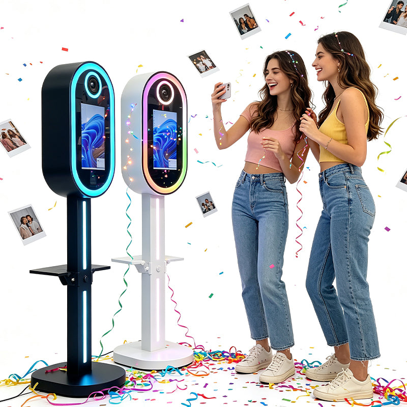15.6" Magic Mirror Photo Booth WSK-15.6 | Touch Screen Selfie Photobooth i5 Mini PC Win11 with Flight Case for Wedding & Events