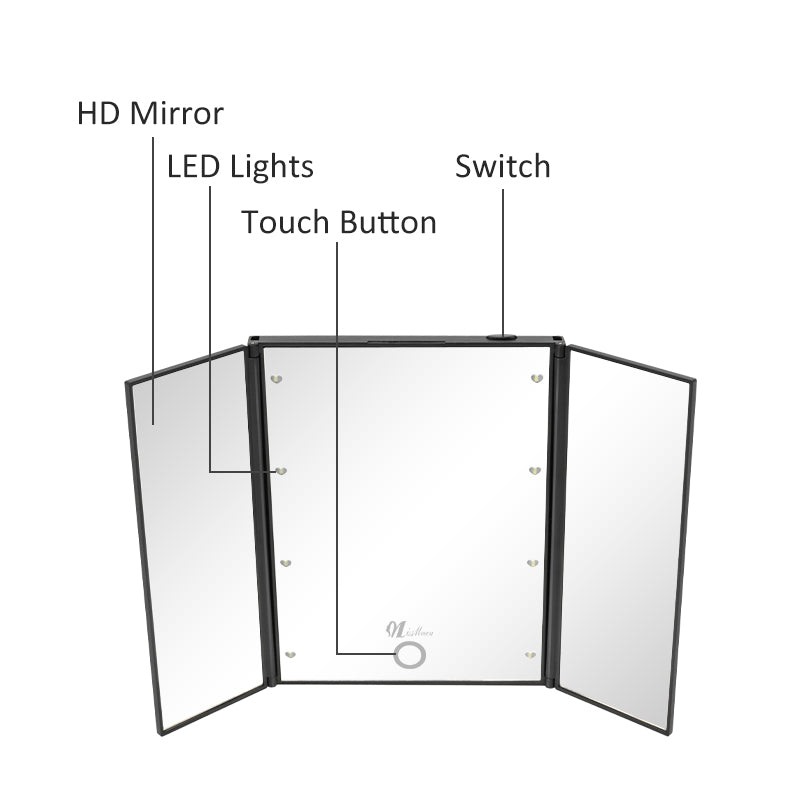 Oem Odm Espejo De Maquillaje Con Luz Miroir Espelho Com Led Lighting