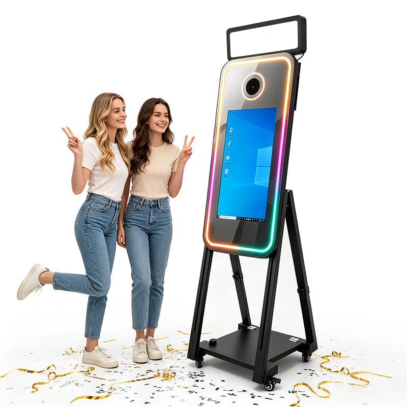Magic Mirror Photo Booth | 21.5" Touch Screen RGB Light Selfie Kiosk