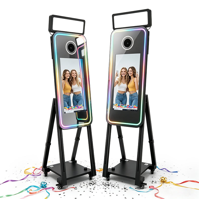 Magic Mirror Photo Booth | 21.5" Touch Screen RGB Light Selfie Kiosk