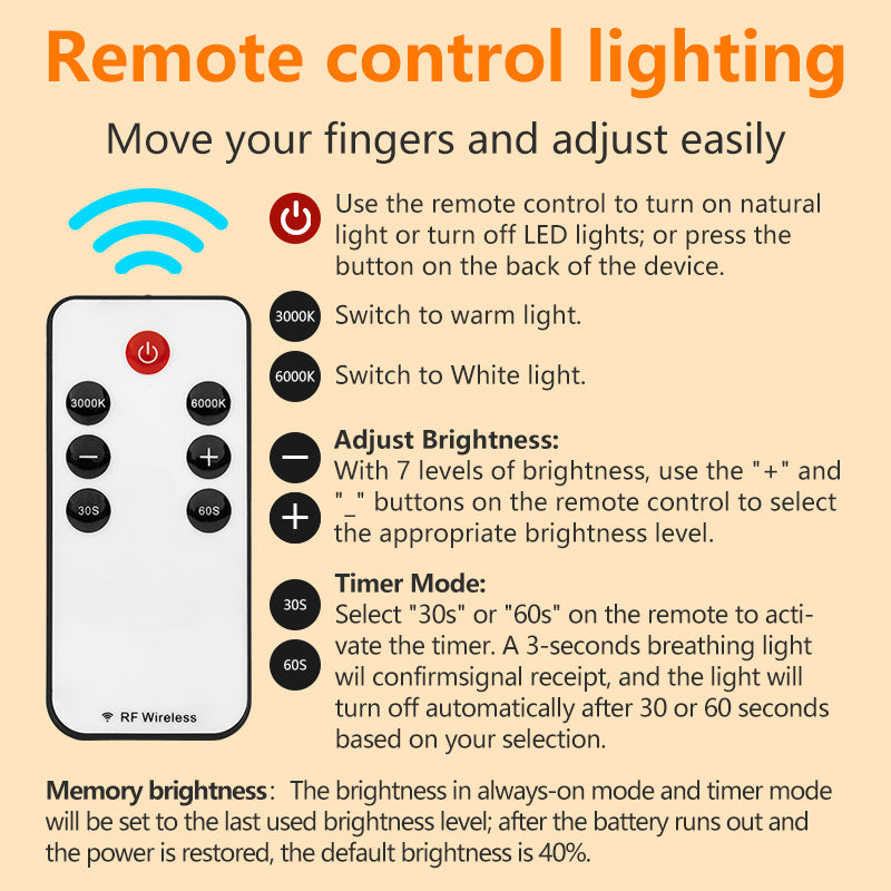 Baby Car Mirror With RF Remote Control, Adjust Color, Brightness And Timer