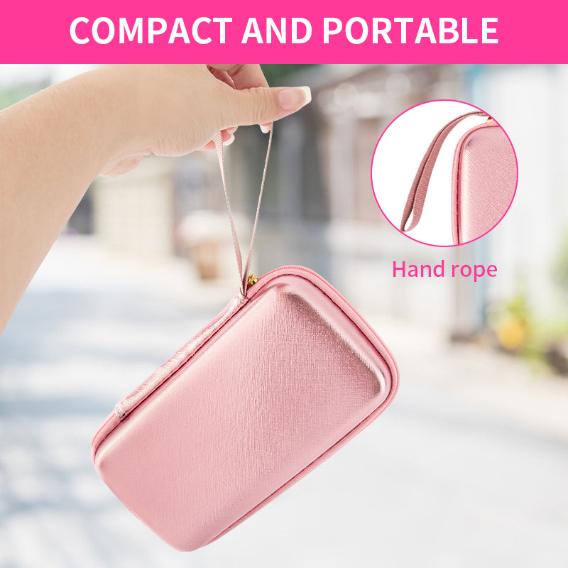 Compact Portable Makeup Mirror with Hand Rope for Easy Carrying