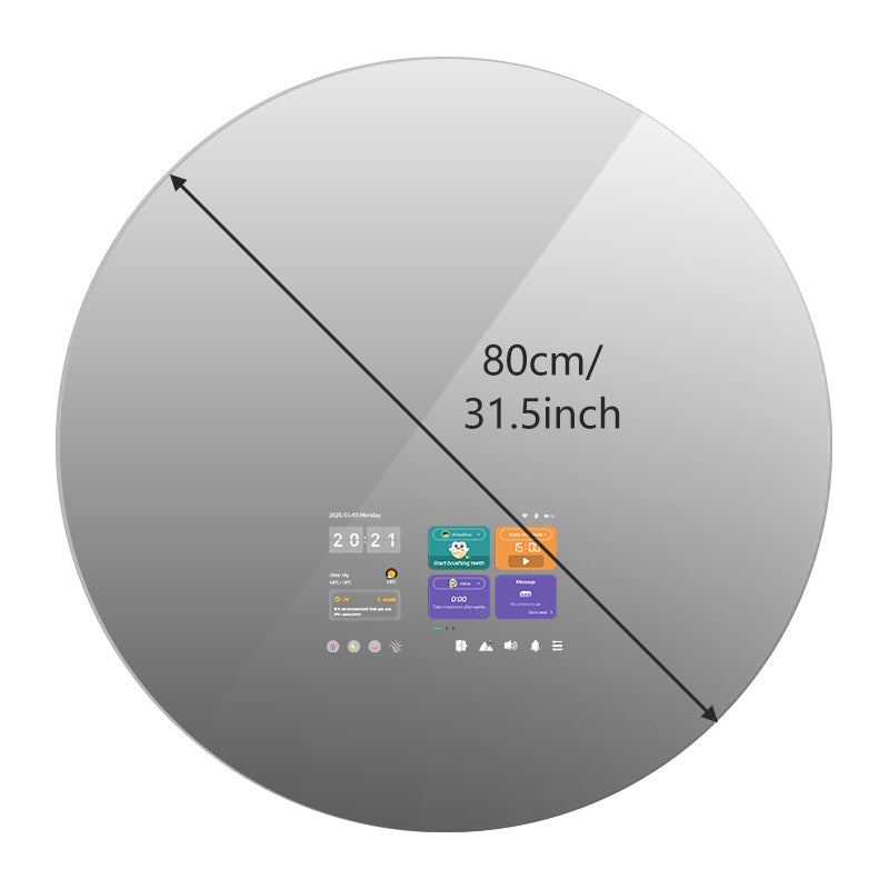 Smart mirror size - KY800 round mirror 31.5 inch diameter