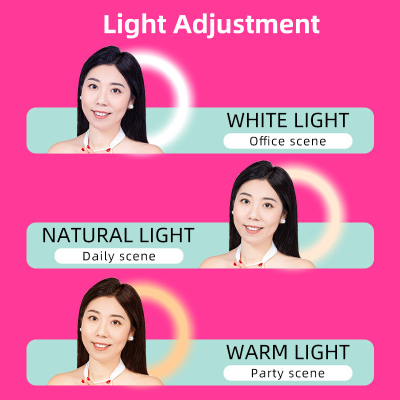 LED Makeup Mirror 3 Light Modes, White Natural Warm Light Scene Demo