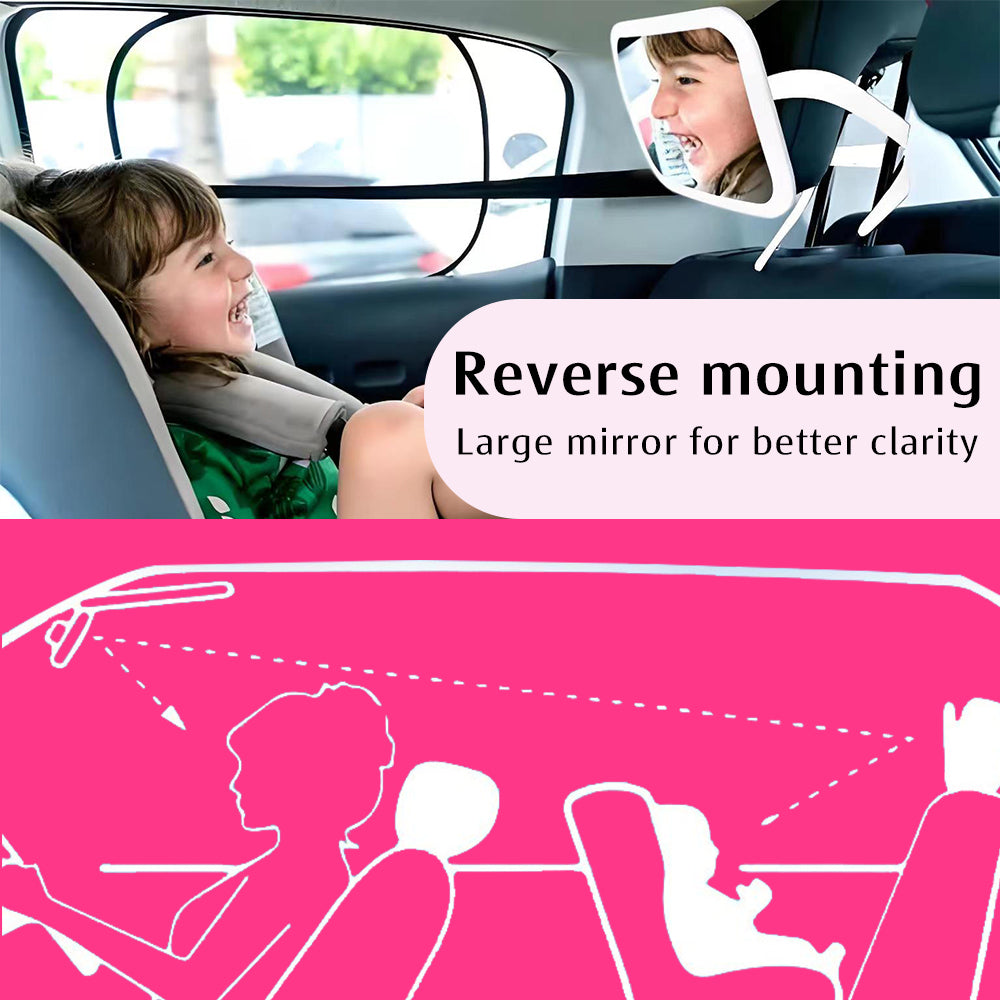 Diagram Showing Reverse Installation Of Large Clarity Baby Mirror 