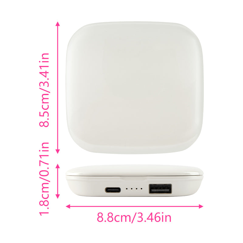 Portable Makeup Mirror Dimensions with USB Ports