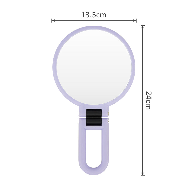 Portable Makeup Mirror Size Diagram 24cm Height