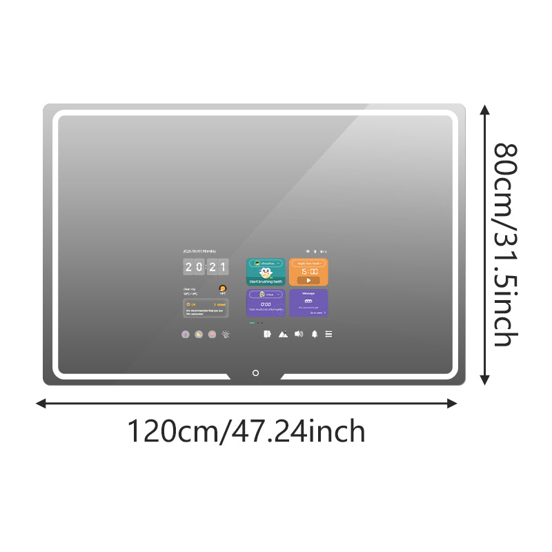 S1280LA Smart Bathroom Mirror Size Diagram 47.24x31.5 inch