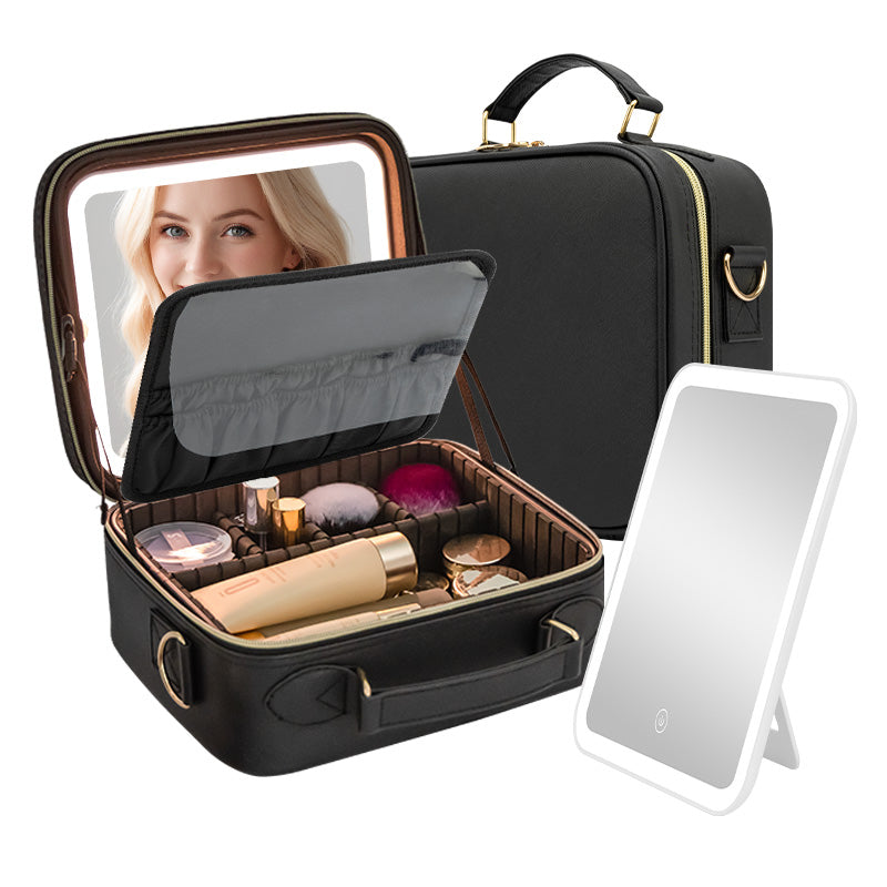 Comsmetic make up mirror with storage bag