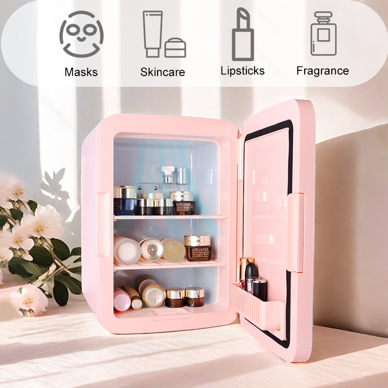 Customized Cosmetic Storage Refrigerator, Thermoelectric Cooler, LED Makeup Mirror