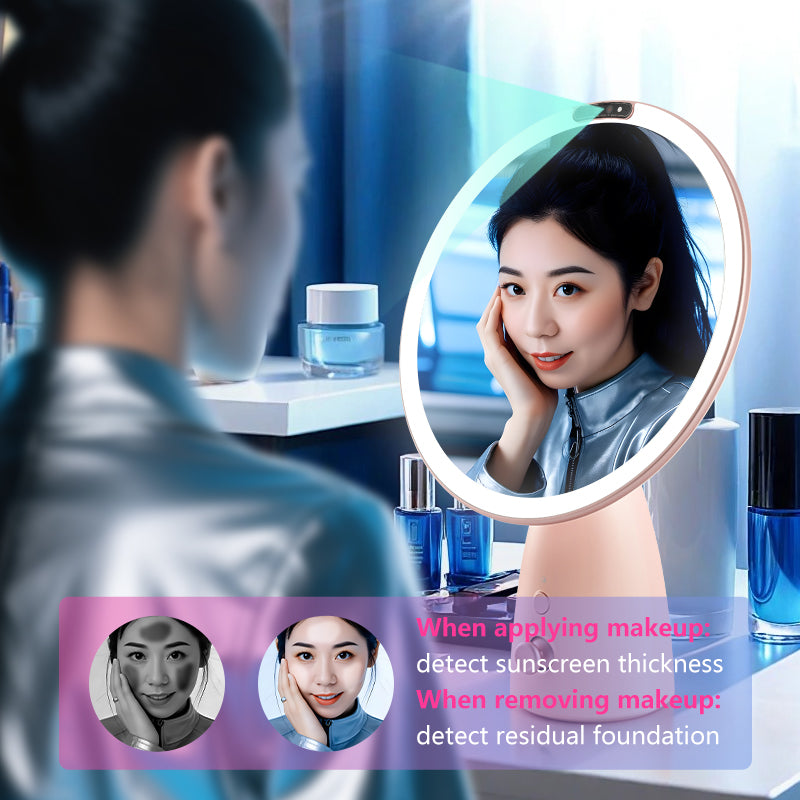 Smart Makeup Mirror Detecting Sunscreen and Foundation Residue